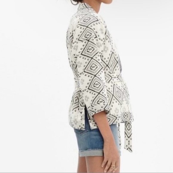 Madewell 100% cotton ikat kimono/floral jacket and top bundle - Picture 8 of 14